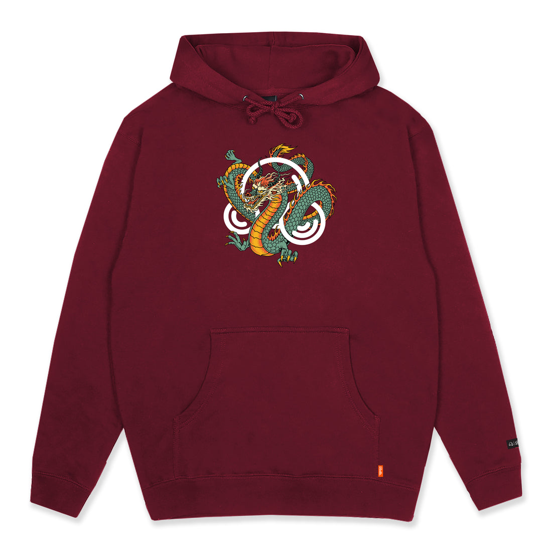 DRAGON PULLOVER HOODIE - BURGUNDY