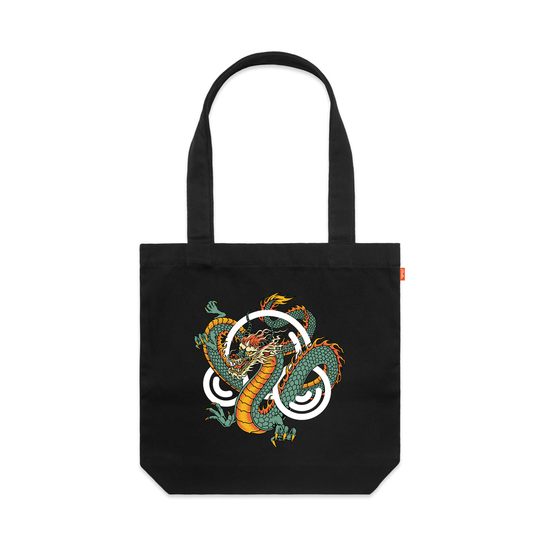 DRAGON TOTE BAG - BLACK