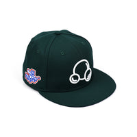 BUBBLE LOGO 59FIFTY NEW ERA FITTED HAT - DARK GREEN