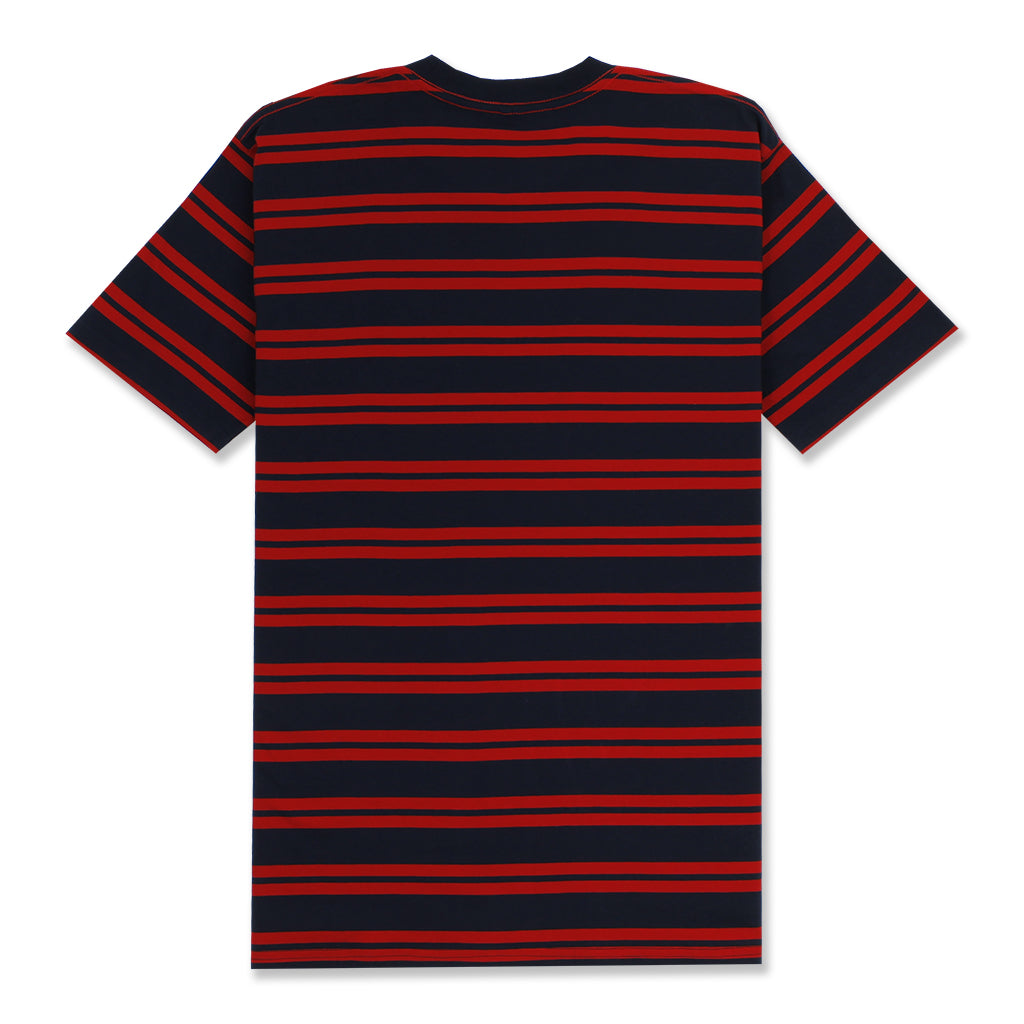DAILY STRIPE T-SHIRT - NAVY/RED