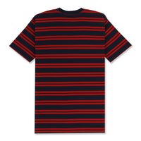 DAILY STRIPE T-SHIRT - NAVY/RED