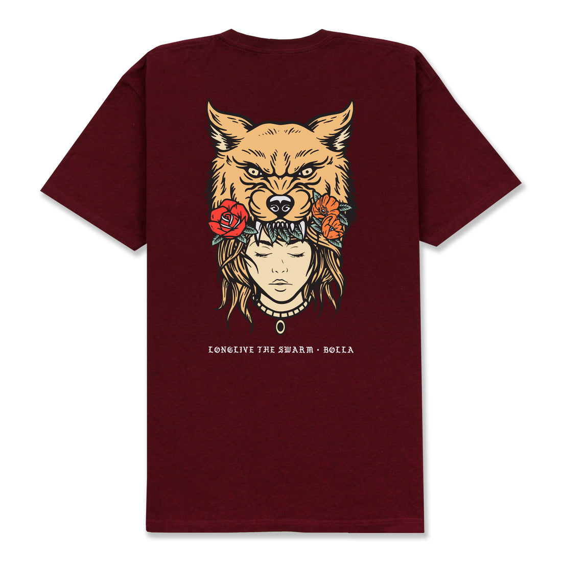 DUALITY T-SHIRT - BURGUNDY (BUILT TO BLOOM)