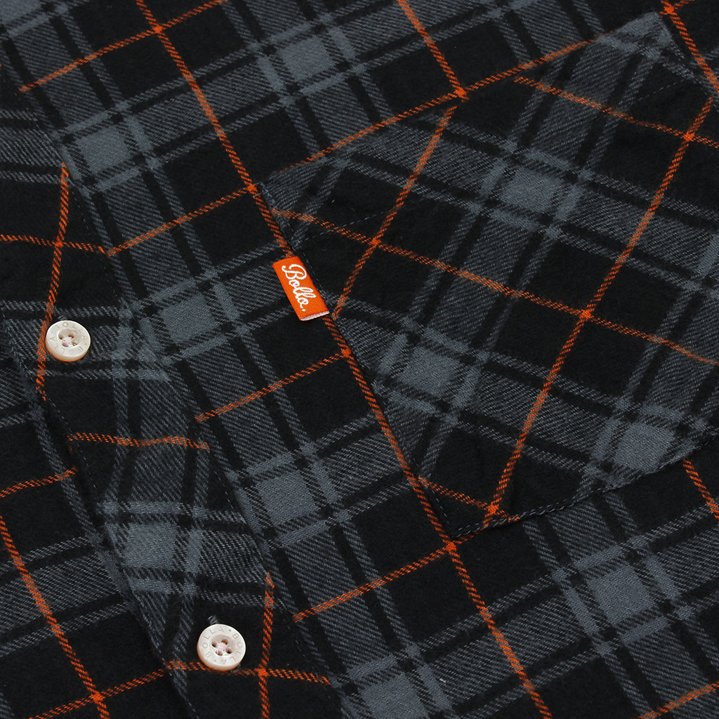 LOMBARD L/S SHIRT - BLACK/ORANGE