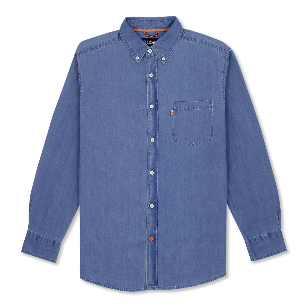 MOORE L/S SHIRT - LIGHT BLUE MMO