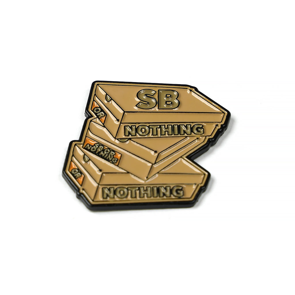 BOX PIN - ORANGE LABEL (SB OR NOTHING)