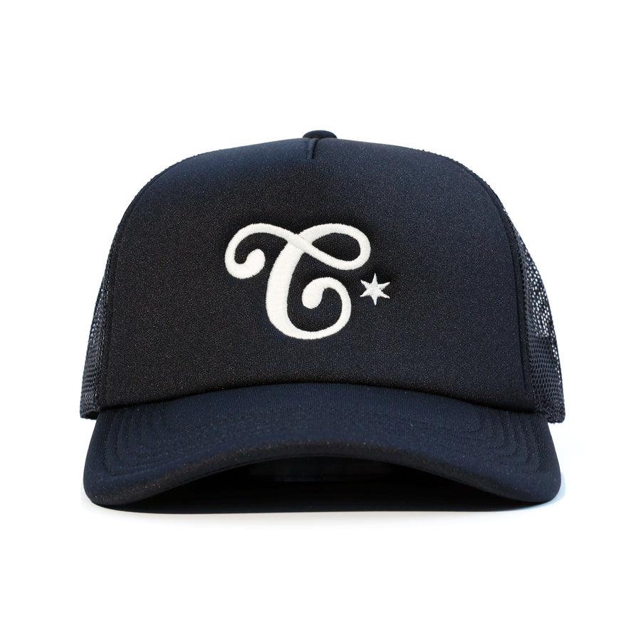 CHICAGO TRUCKER HAT - BLACK/WHITE