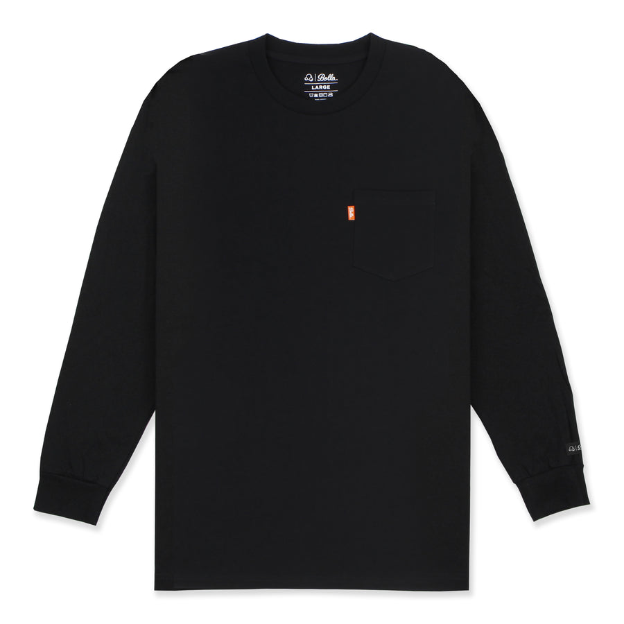 DAILY POCKET L/S SHIRT - BLACK