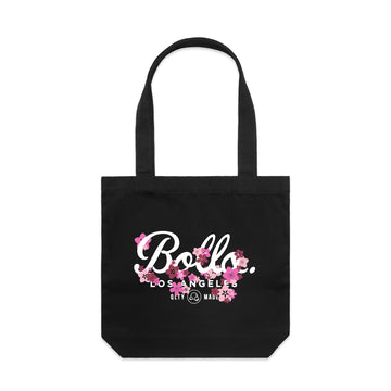 INSIGNIA CITY: LOS ANGELES TOTE BAG - BLACK/BLOSSOM