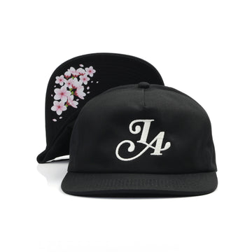 LA SNAPBACK HAT - BLACK/BLOSSOM