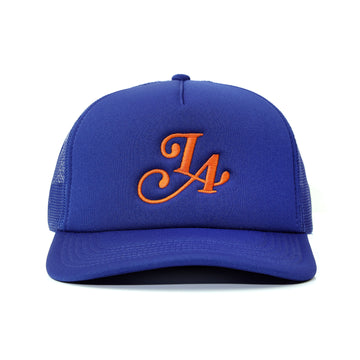 LA TRUCKER HAT - ROYAL/ORANGE