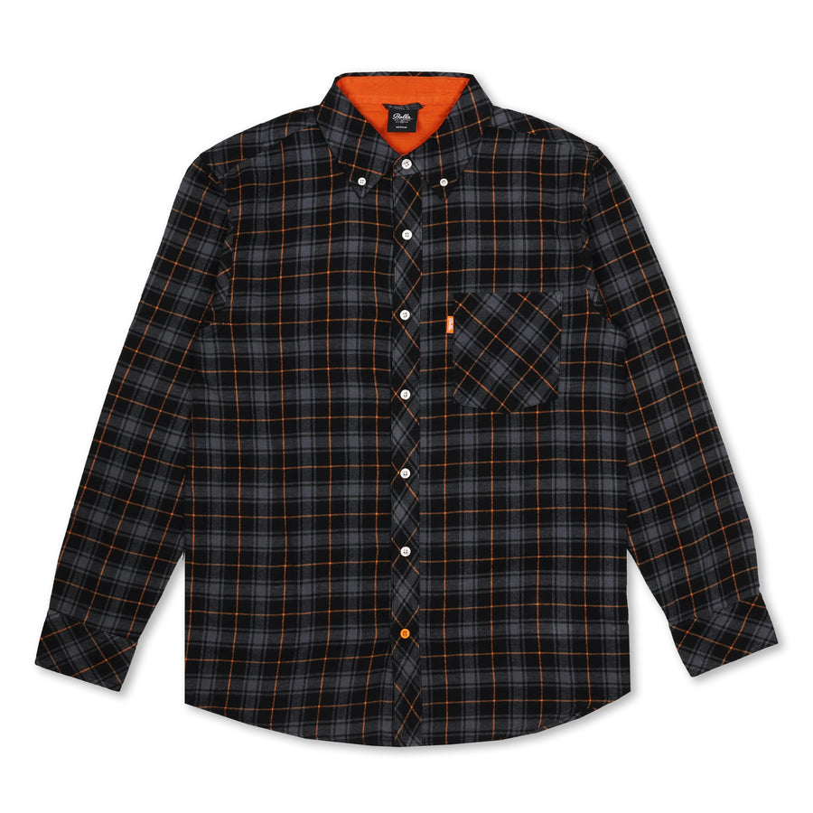 LOMBARD L/S SHIRT - BLACK/ORANGE