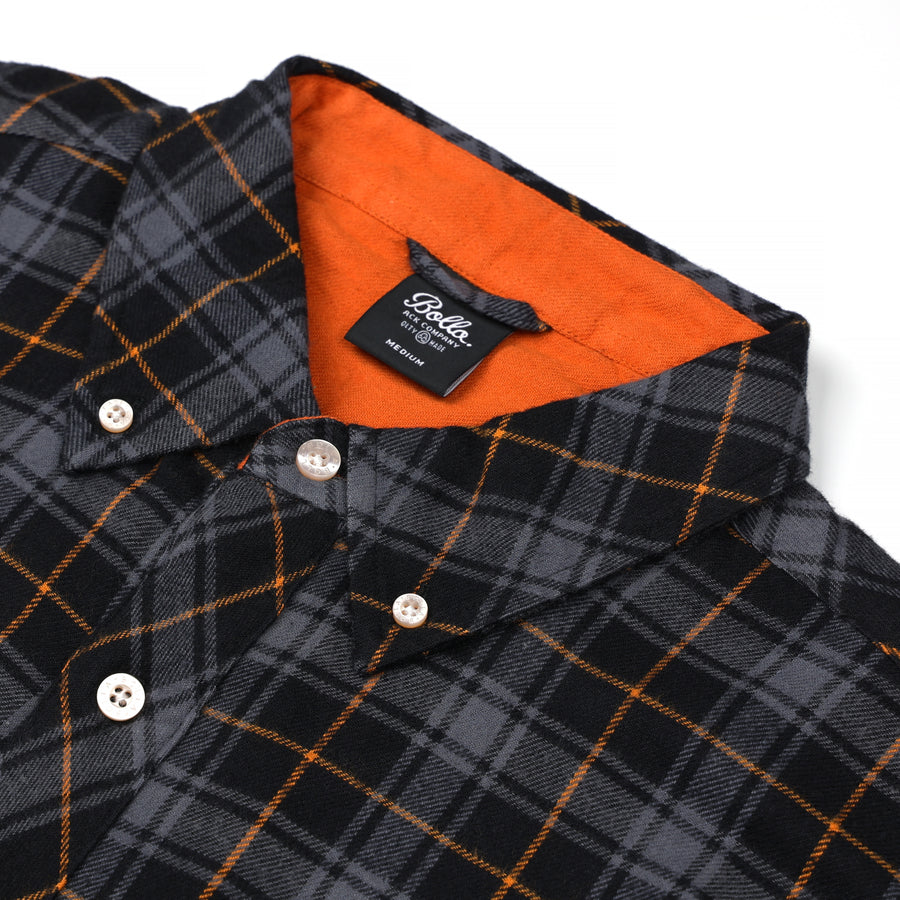 LOMBARD L/S SHIRT - BLACK/ORANGE