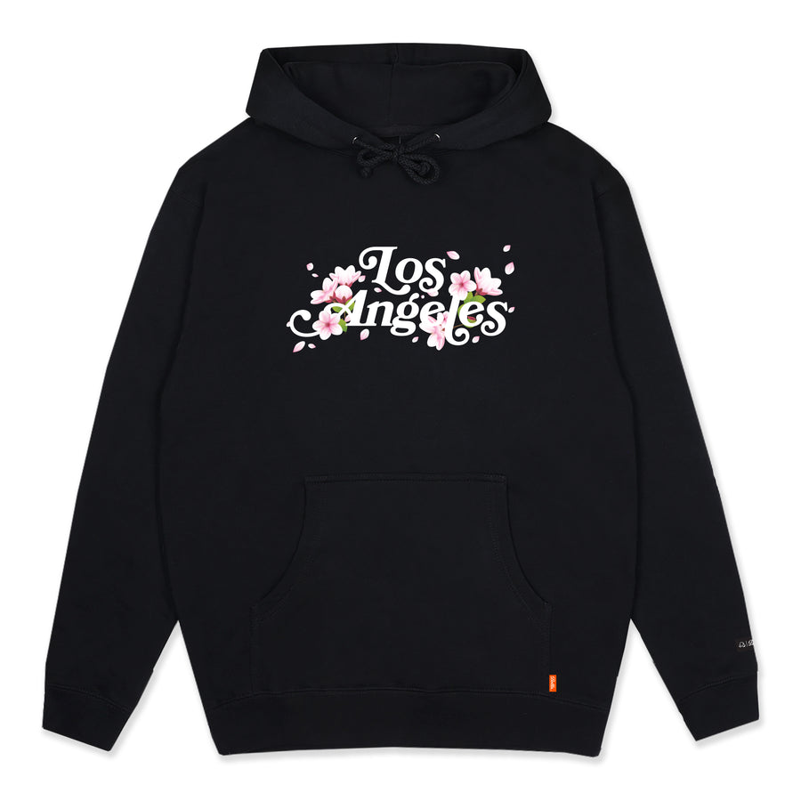 LOS ANGELES PULLOVER HOODIE - BLACK/BLOSSOM
