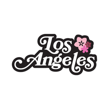 LOS ANGELES STICKER - BLACK/BLOSSOM