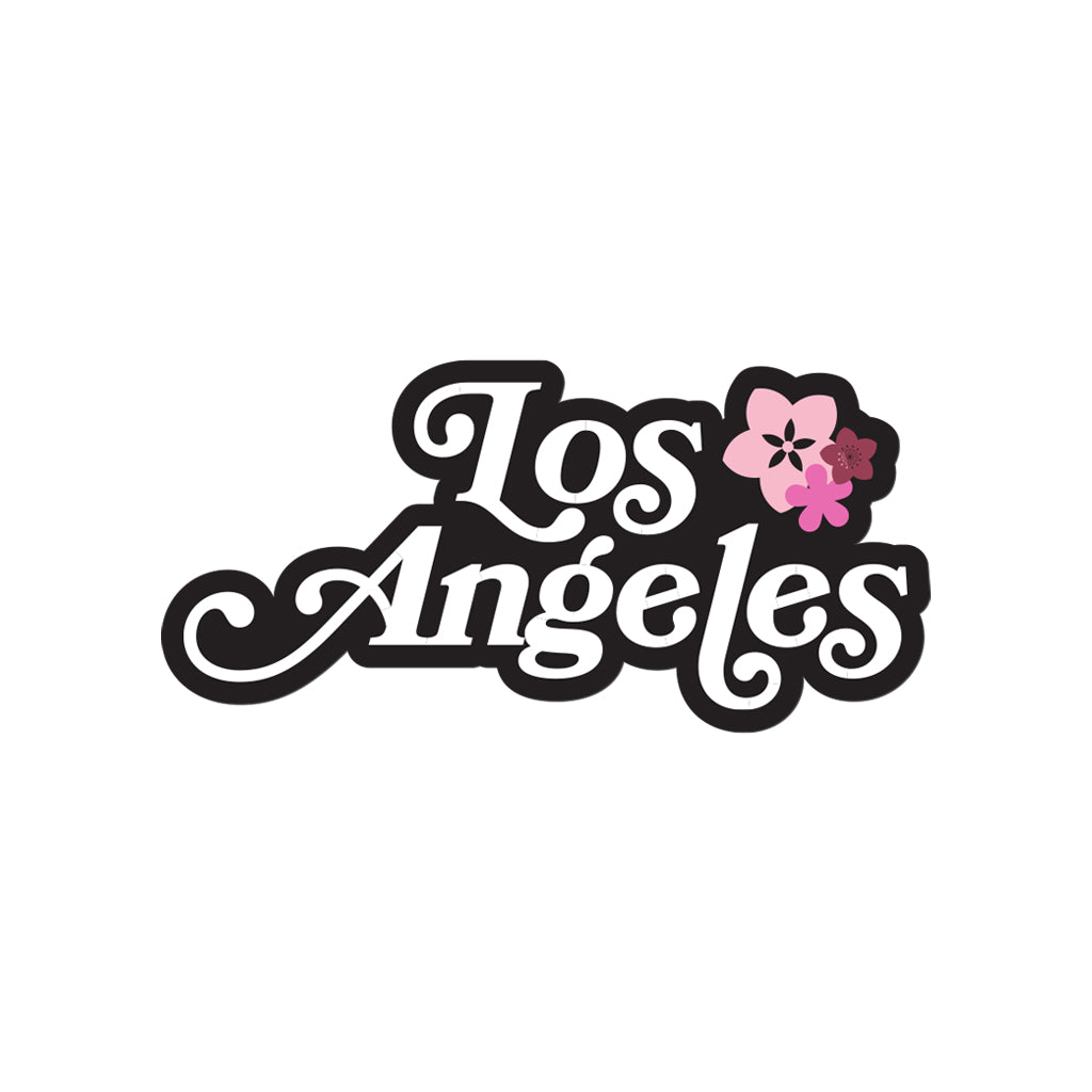 LOS ANGELES STICKER - BLACK/BLOSSOM