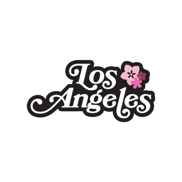LOS ANGELES STICKER - BLACK/BLOSSOM
