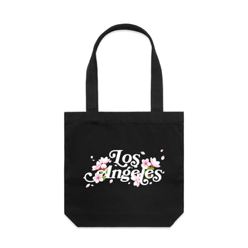 LOS ANGELES TOTE BAG - BLACK/BLOSSOM