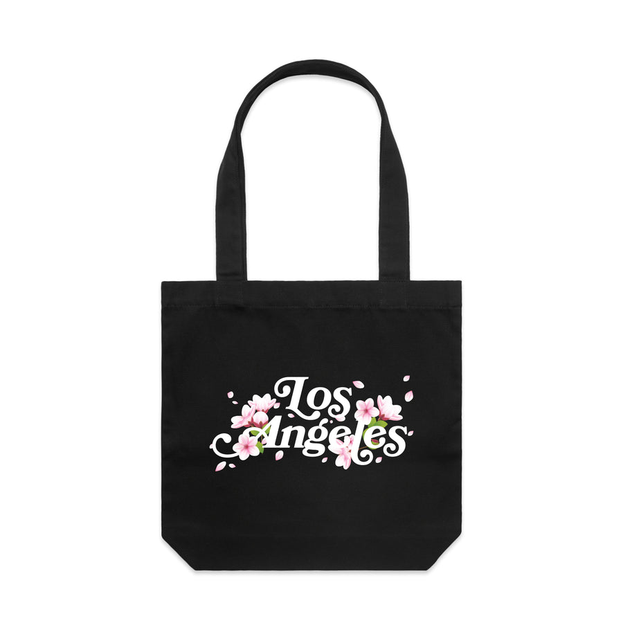 LOS ANGELES TOTE BAG - BLACK/BLOSSOM