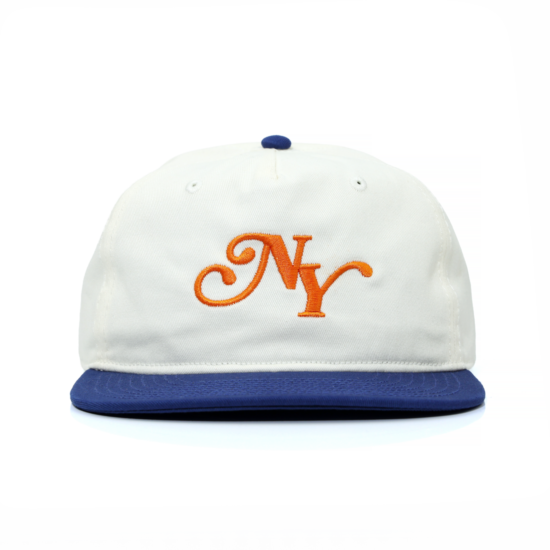 NY SNAPBACK HAT - CREAM/ROYAL