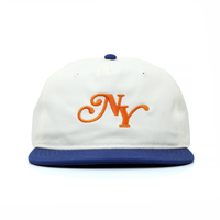 NY SNAPBACK HAT - CREAM/ROYAL