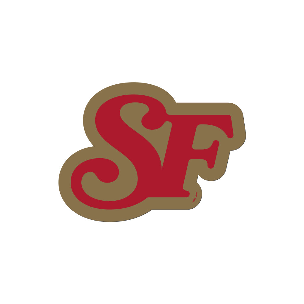 SF STICKER - GOLD/RED