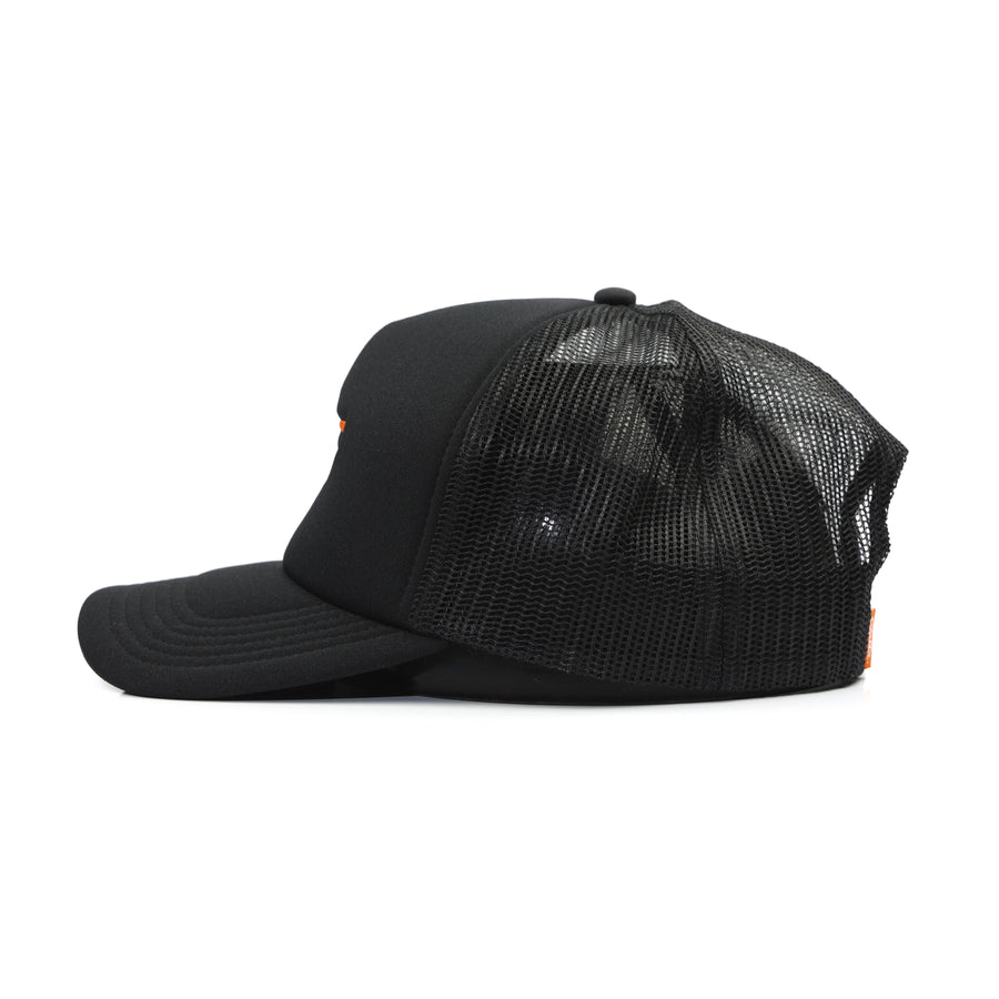 SF TRUCKER HAT - BLACK/ORANGE