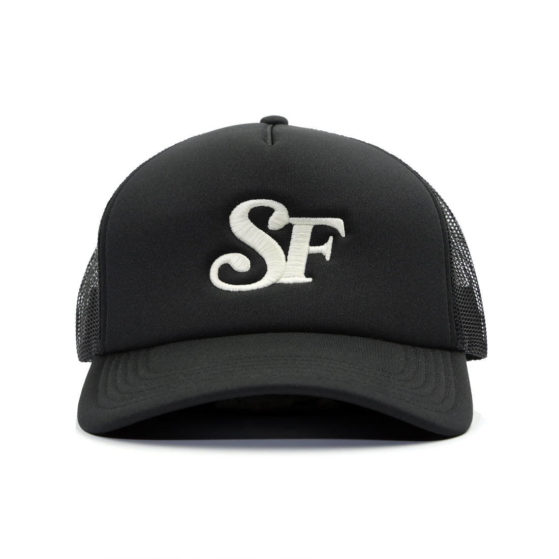 SF TRUCKER HAT - BLACK/WHITE
