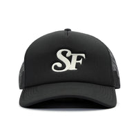 SF TRUCKER HAT - BLACK/WHITE