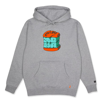 STACK PULLOVER HOODIE - HEATHER GREY