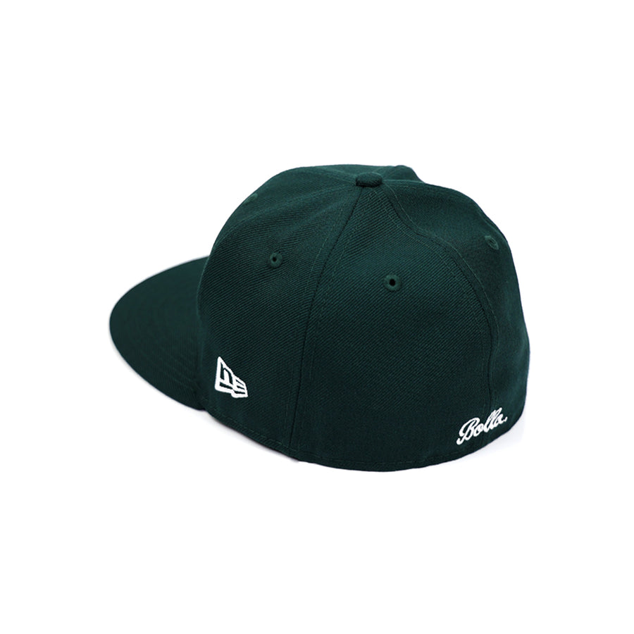 BUBBLE LOGO 59FIFTY NEW ERA FITTED HAT - DARK GREEN