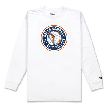 EMBLEM L/S SHIRT - WHITE