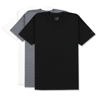 EVERYDAY 3-PACK T-SHIRT - BLACK/HEATHER GREY/WHITE